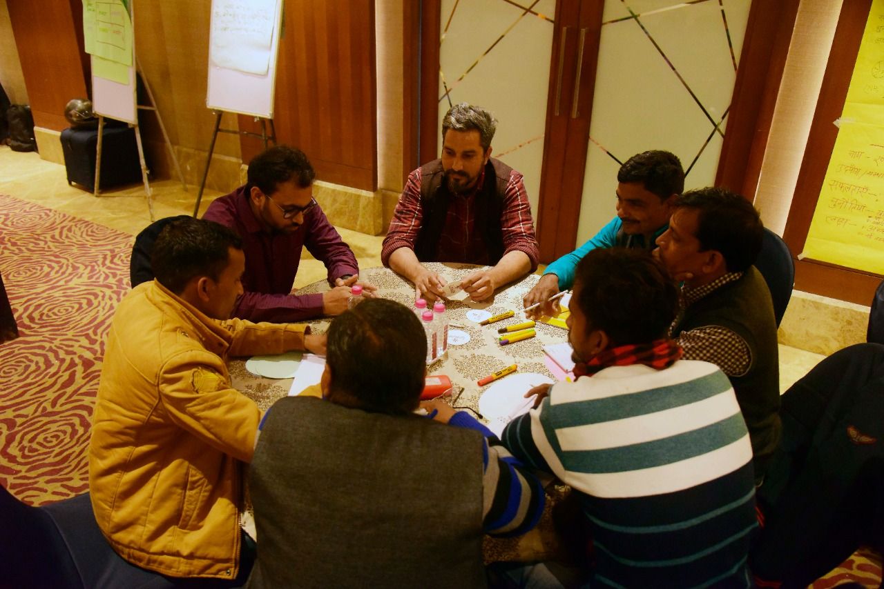 Yathaavat team meeting with farmer cluster leads