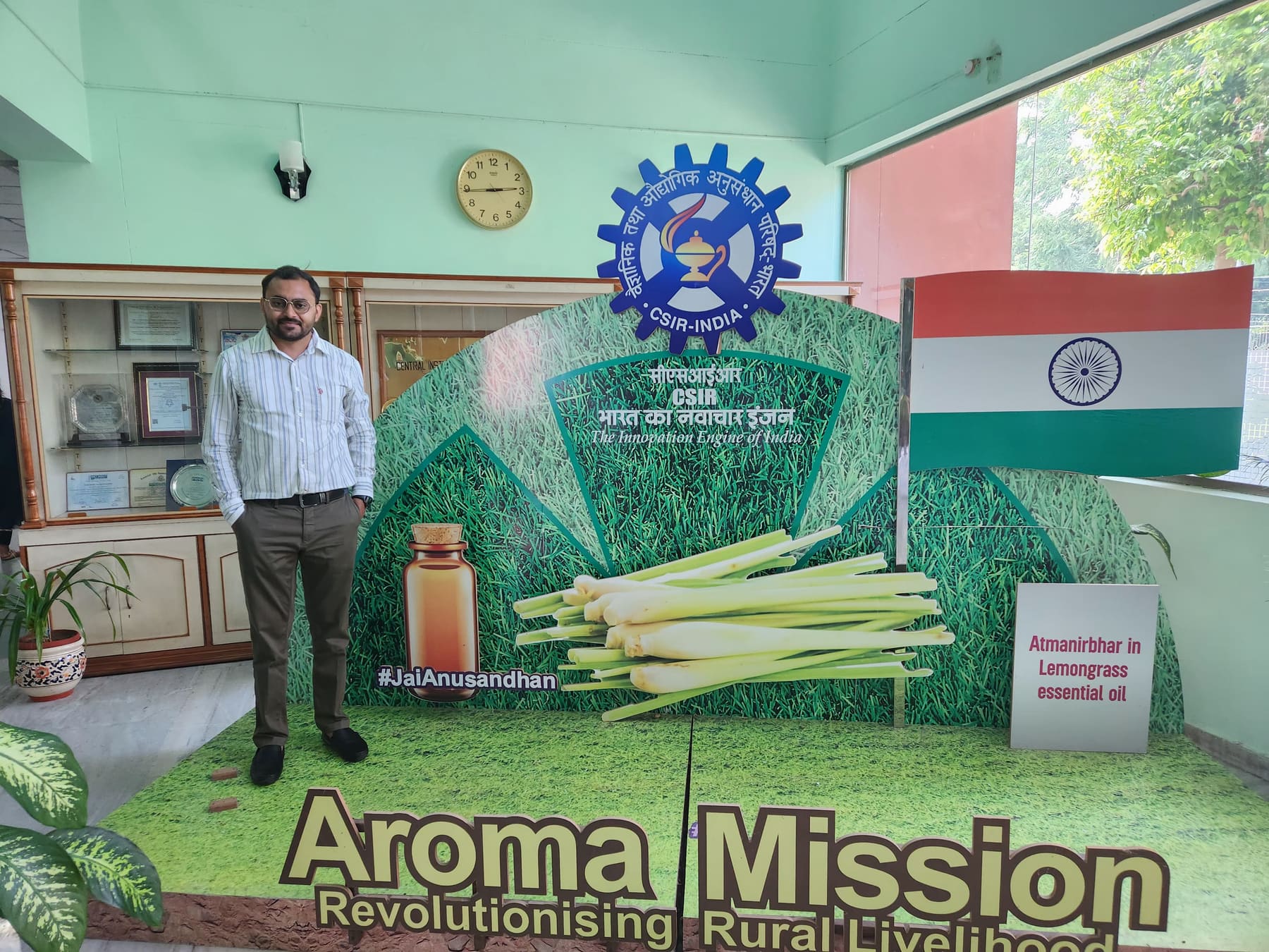Yathaavat founder Manendra Singh at the CSIR-CIMAP Aroma Mission showcase